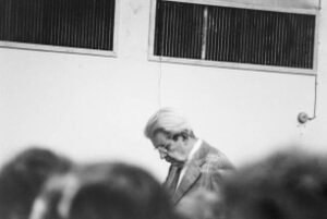 Lacan: lecturing a group of students